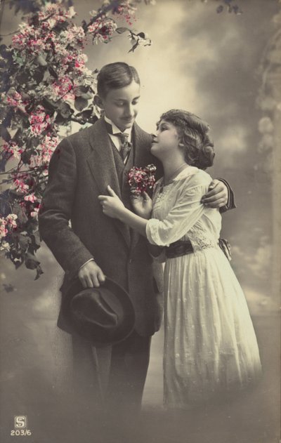 Couple Under a Blossom Tree by English Photographer